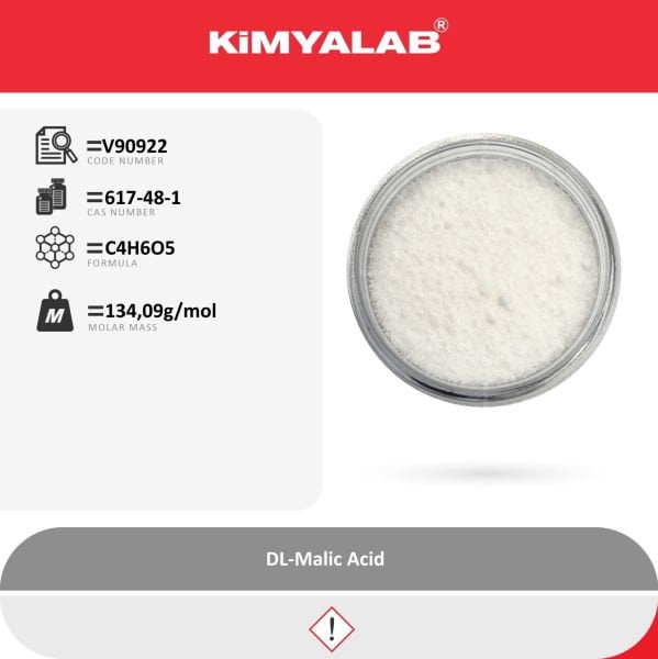 Kimyalab DL-Malik Asit - Malic acid - 5Kg-HDPE Varil