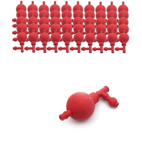 Borox Pipet Pompası 50 ml - Pipet Puarı Üç Yollu - Standart- 50 adet