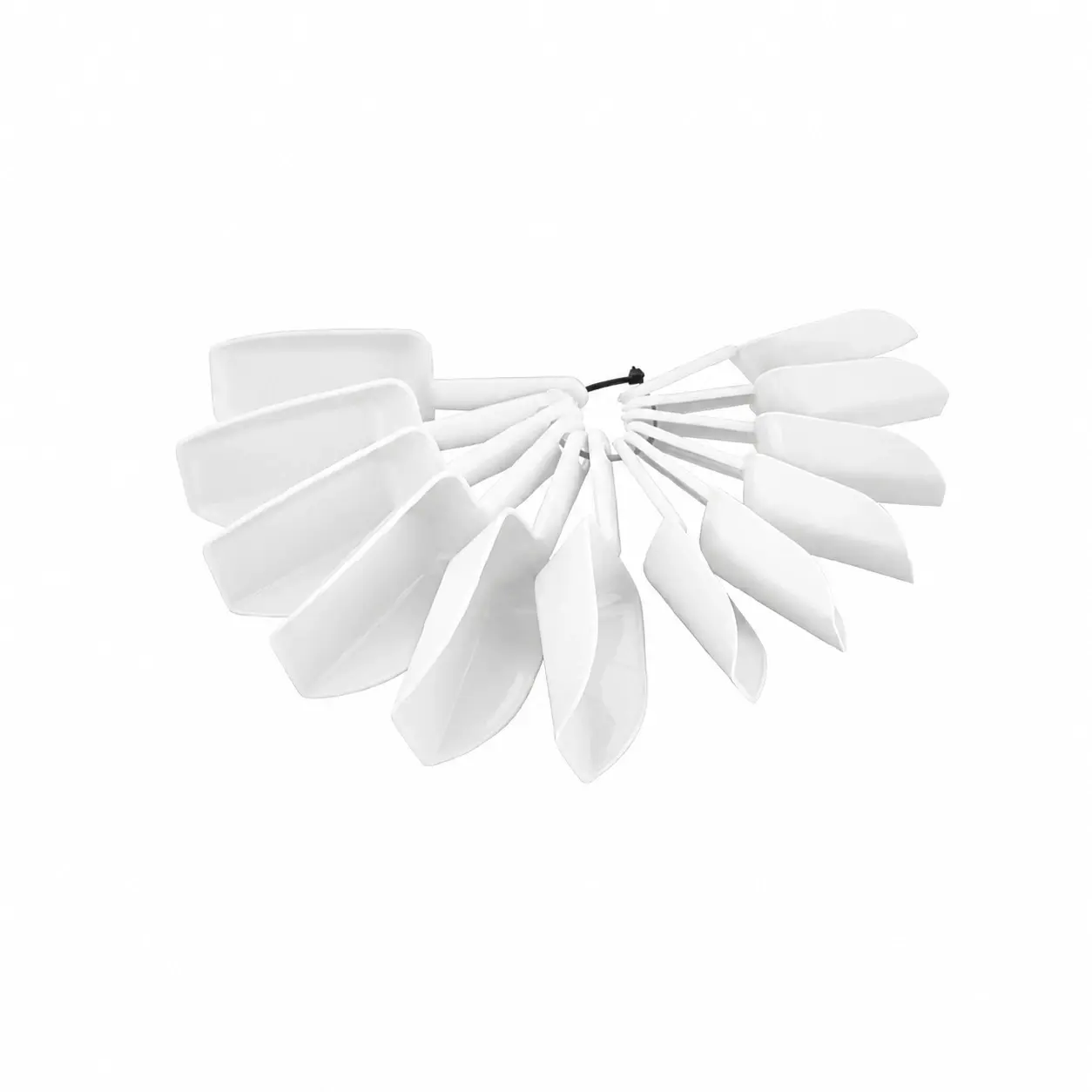 Borox Plastik Kürek - 12li Tartım Küreği - Numune Küreği Beyaz