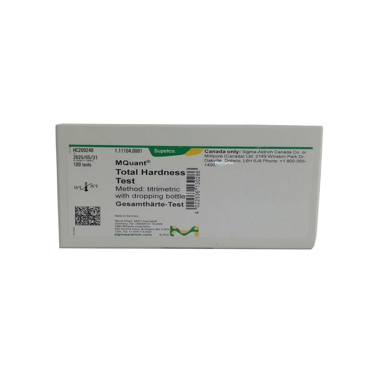Merck 111104 Toplam Sertlik Testi 100 Adet - Total Hardness Test