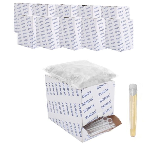 Plastik Test Tüpü Kapaklı 16x100mm-P.S Tüp 10ml Dibi Konik - 2500 Adet/10 Paket Toptan