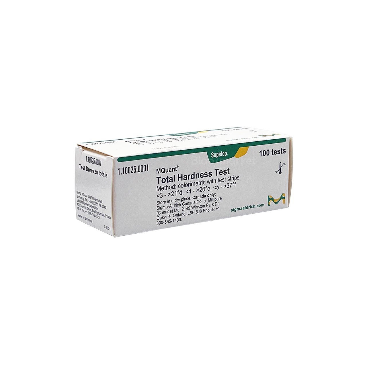 Merck 110025.0001 Toplam Sertlik Testi 100 test - Total Hardness Test - Merckoquant