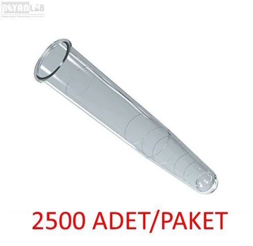 Plastik Test Tüpü 16x100mm - P.S Tüp 10ml Dibi Konik - 2500 Adet/10 Paket Toptan