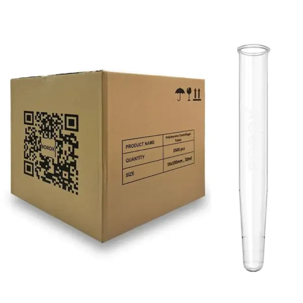 Plastik Test Tüpü 16x100mm - P.S Tüp 10ml Dibi Konik - 2500 Adet/10 Paket Toptan