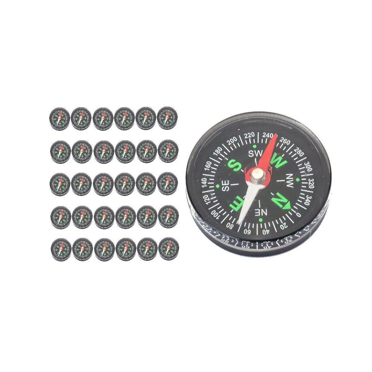 Borox Pusula - Mini Cep Pusulası - Sıvılı Pusula 40 mm - 30 Adet Toptan