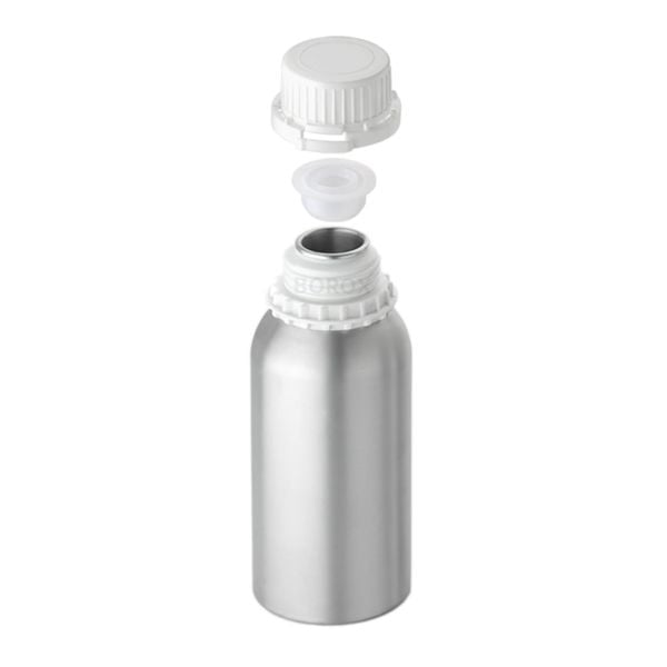 RIGU-44 Alüminyum Şişe 500 ml - Tıpalı ve Kapaklı Şişe Metal - 100 Adet-Koli Toptan
