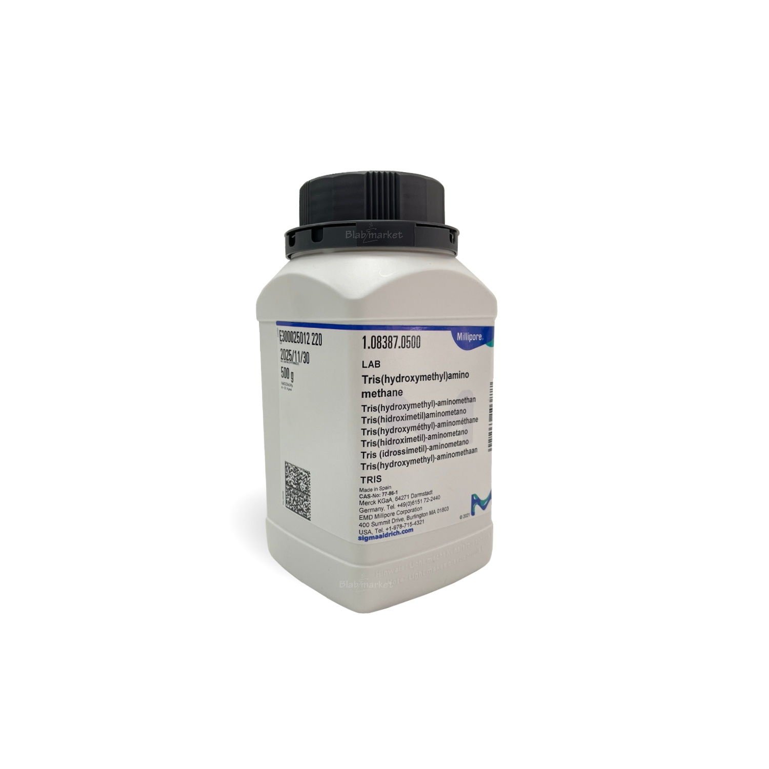 Tris(hidroksimetil) aminometan 500 g - Tris (Hydroxymethyl)Aminomethane Merck 108387.0500