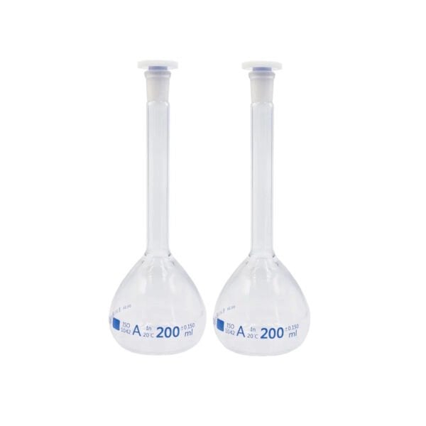 Borox Cam Balon Joje 200 ml - PP Tıpalı - Class A Sertifikalı - Cam Flask - 2 Adet/Paket