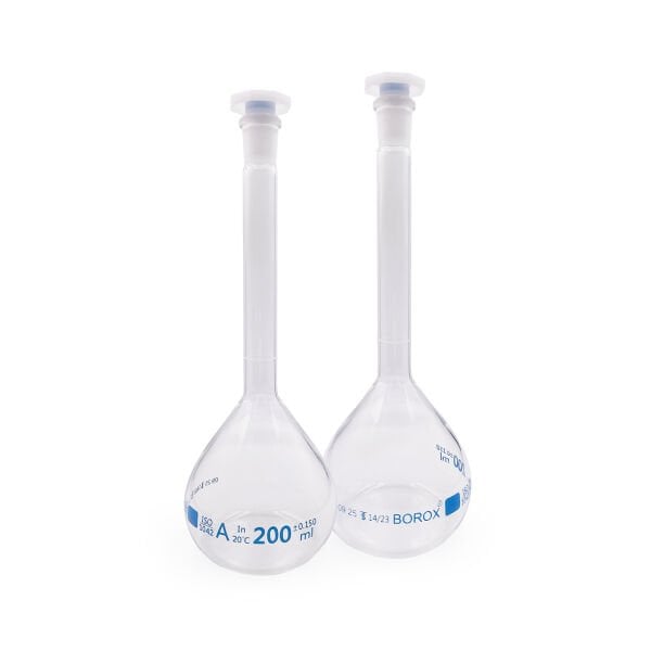 Borox Cam Balon Joje 200 ml - PP Tıpalı - Class A Sertifikalı - Cam Flask - 2 Adet/Paket