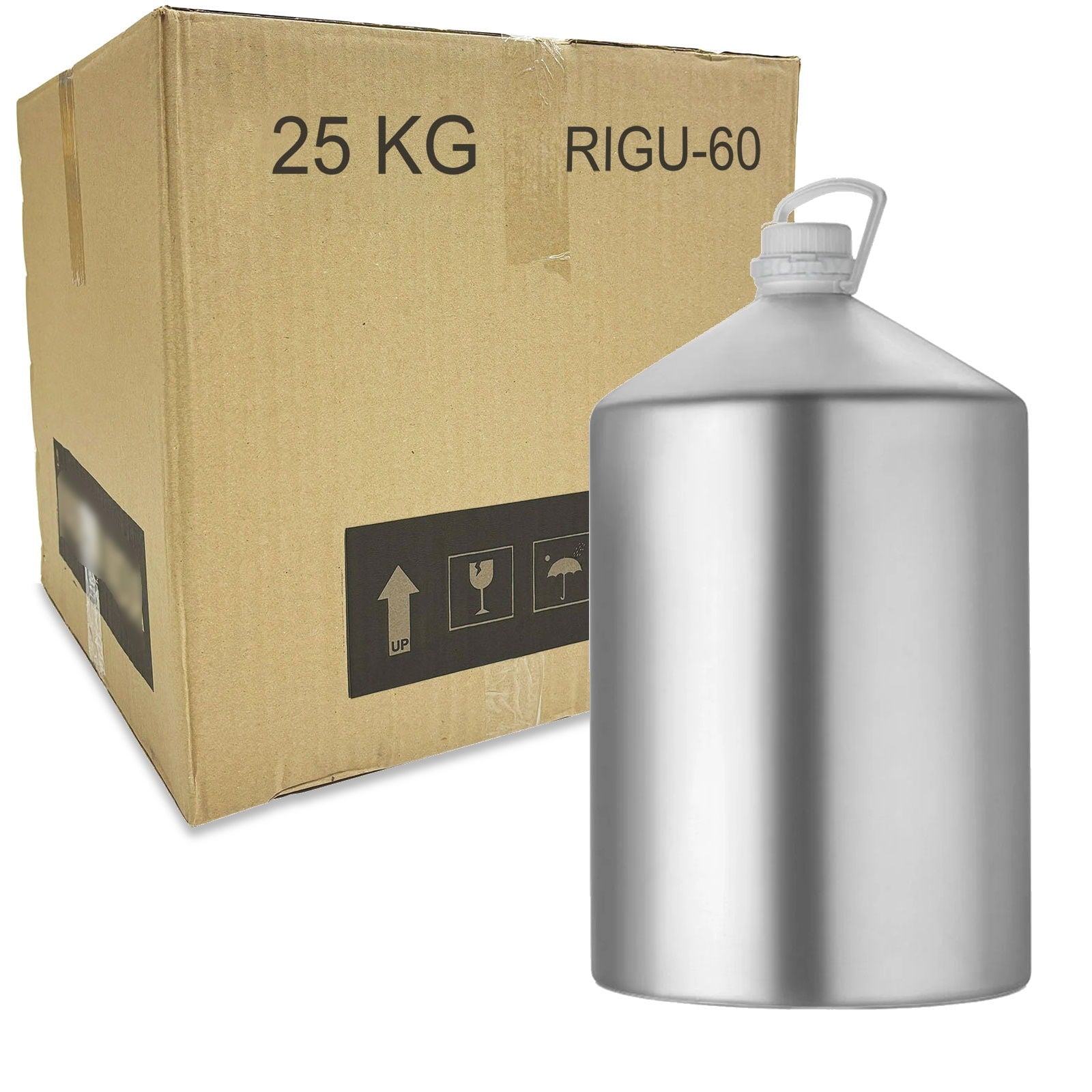 RIGU-60 Alüminyum Şişe 25L- Kulplu Tıpalı ve Kapaklı Şişe - 2 Adet-Koli Toptan