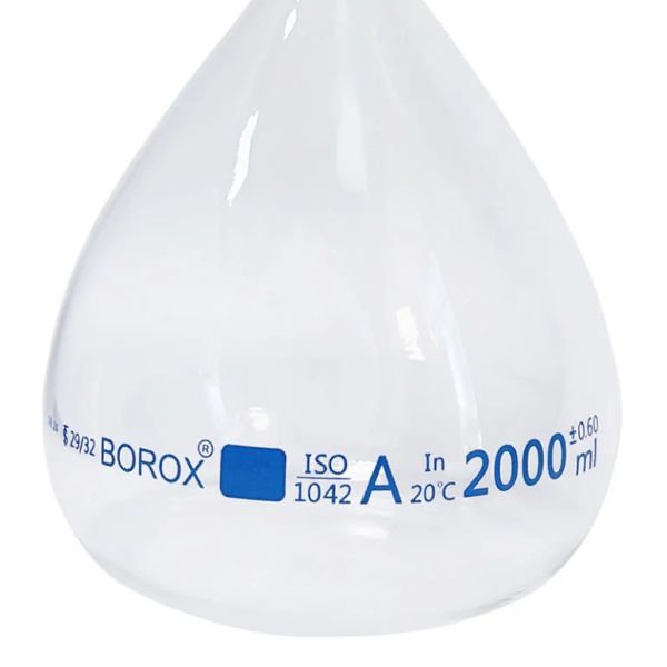Borox Cam Balon Joje 2000 ml - PP Tıpalı - Class A Sertifikalı - Cam Flask