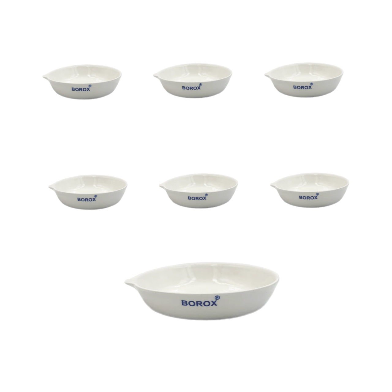 Borox Porselen Kapsül 50 ml - Dibi Düz - 6 Adet Toptan