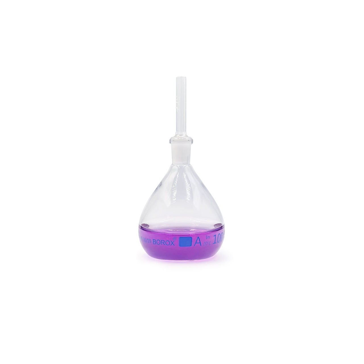 Borox Piknometre 100 ml - Kalibreli - Gay Lussac Tipi - Cam Kapiler Tıpalı - Class A Sertifikalı