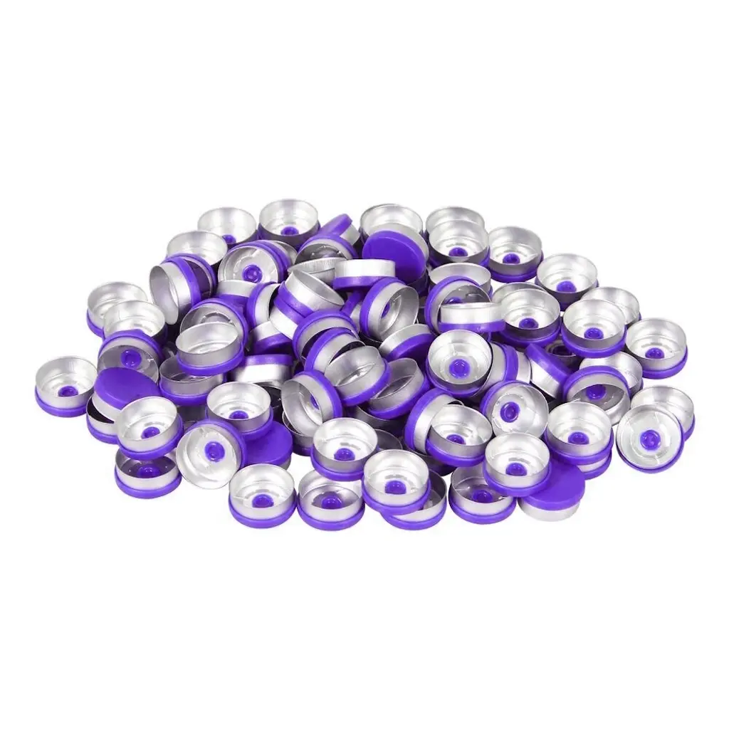 Borox Alüminyum Kapak - 20mm Flakon Vial Kapağı Mor 100lü