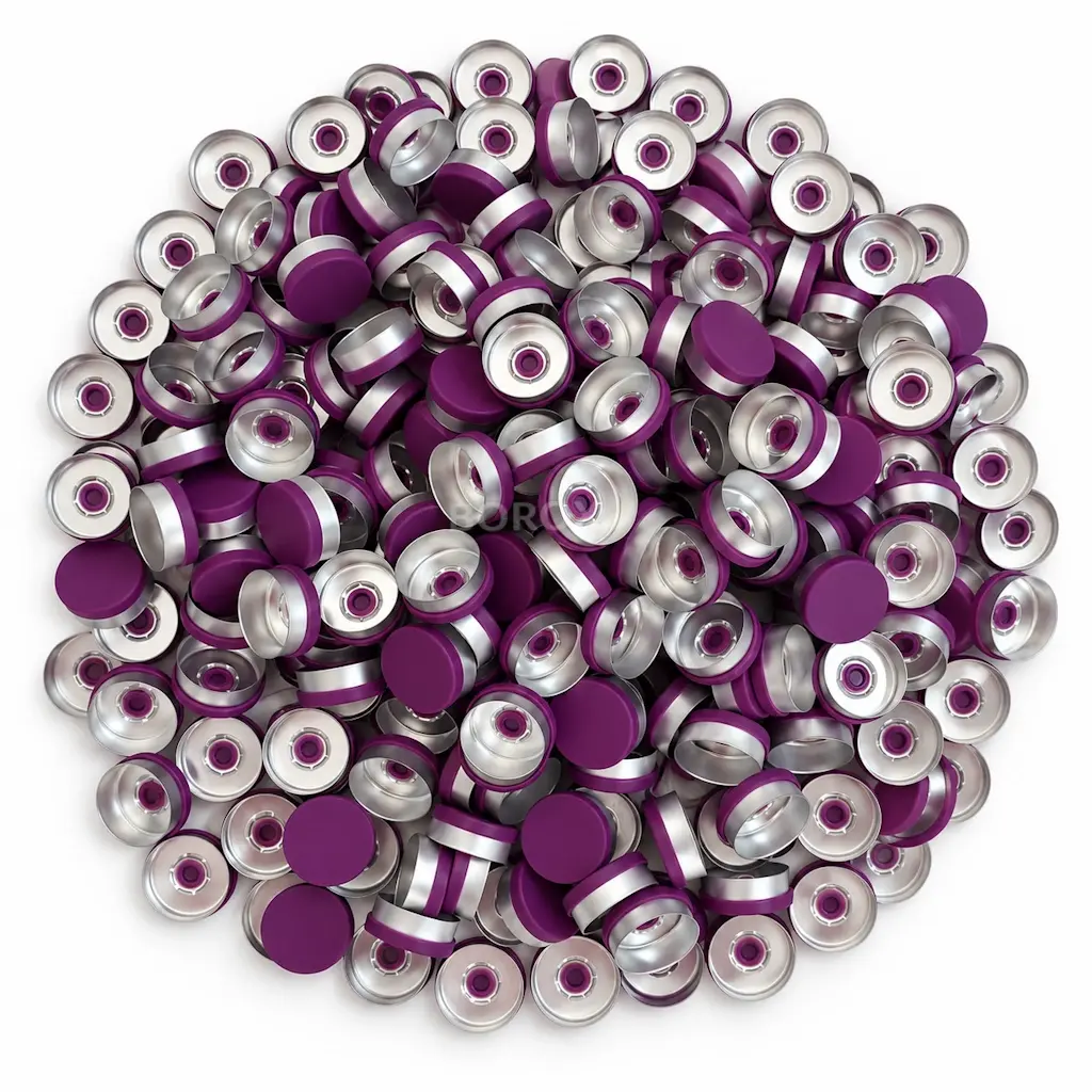 Borox Alüminyum Kapak - 20mm Flakon Vial Kapağı Mor 1000li
