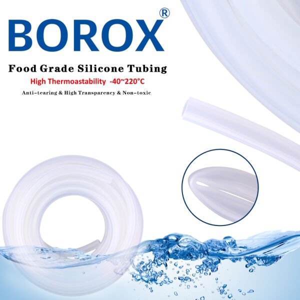Borox Silikon Hortum 4x7 mm - Şeffaf 10 metre - Silicone Hose Platin