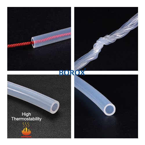 Borox Silikon Hortum 4x7 mm - Şeffaf 10 metre - Silicone Hose Platin