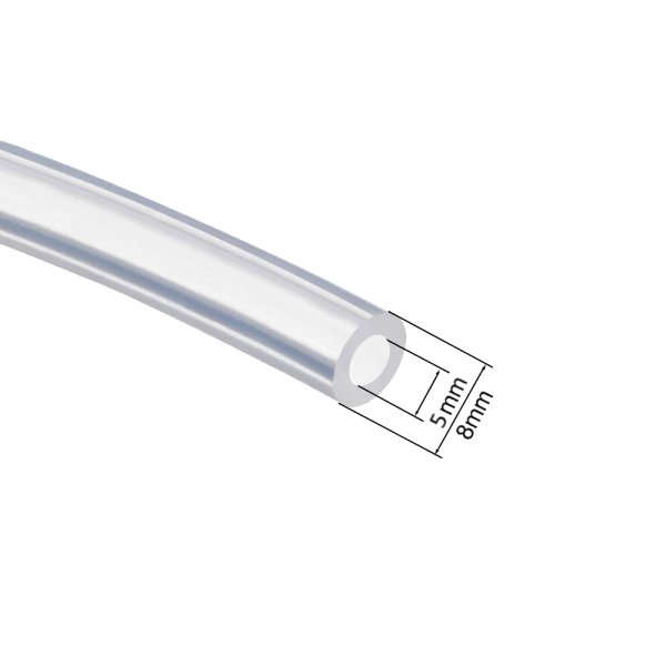 Borox Silikon Hortum 5x8 mm - Şeffaf 10 metre - Silicon Hose Platin