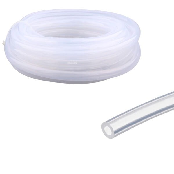 Borox Silikon Hortum 5x8 mm - Şeffaf 10 metre - Silicon Hose Platin