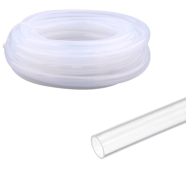 Borox Silikon Hortum 8x10mm - Şeffaf 10 metre - Silicone Hose Platin
