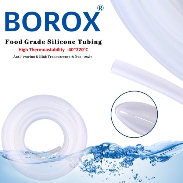 Borox Silikon Hortum 8x10mm - Şeffaf 10 metre - Silicone Hose Platin