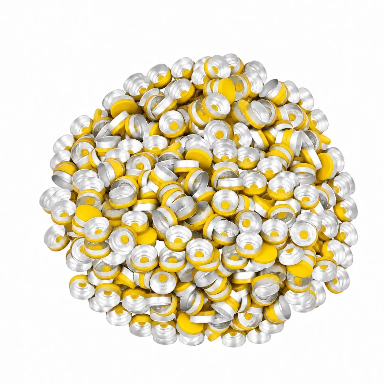 Borox Alüminyum Kapak - 20mm Flakon Vial Kapağı Sarı 1000li