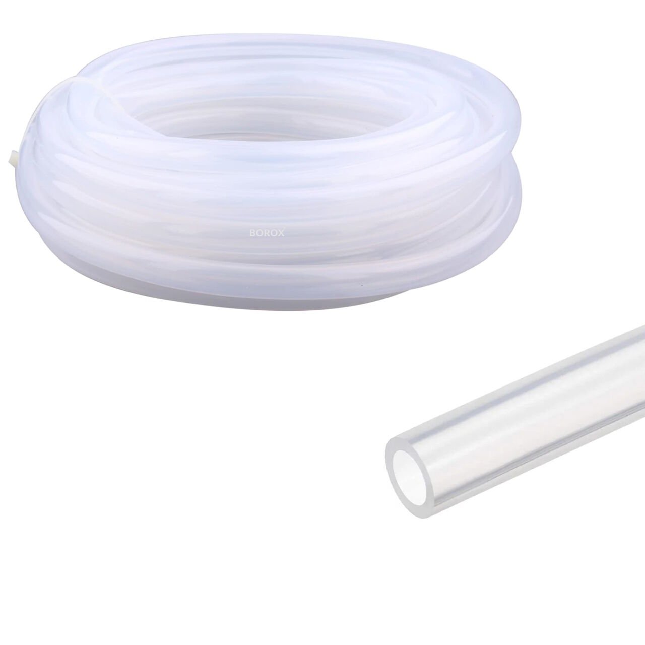 Borox Silikon Hortum 6x10mm - Şeffaf 10 metre - Silicone Hose Platin