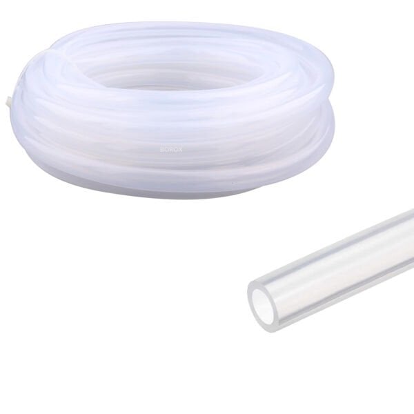 Borox Silikon Hortum 6x10mm - Şeffaf 10 metre - Silicone Hose Platin