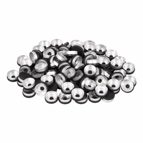 Borox Alüminyum Kapak - 20mm Flakon Vial Kapağı Siyah 100lü
