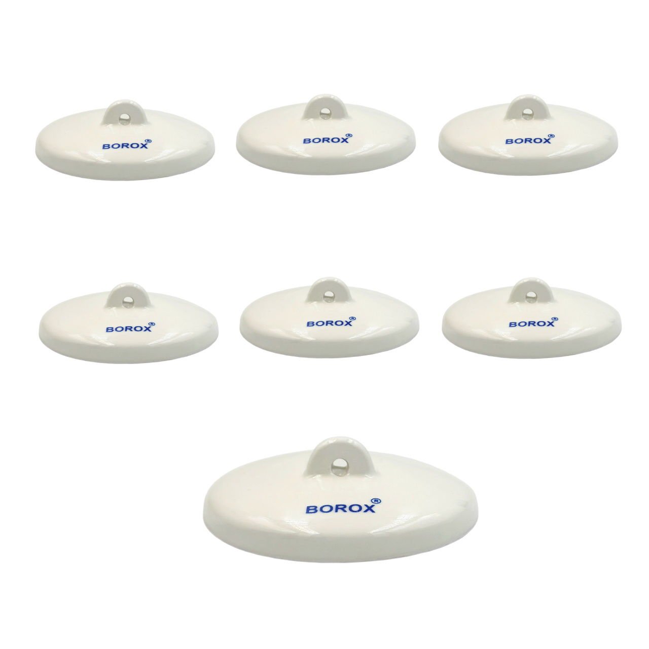 Borox Porselen Kroze Kapağı - 47mm - Porcelain Crucible Cover - 6 Adet Toptan