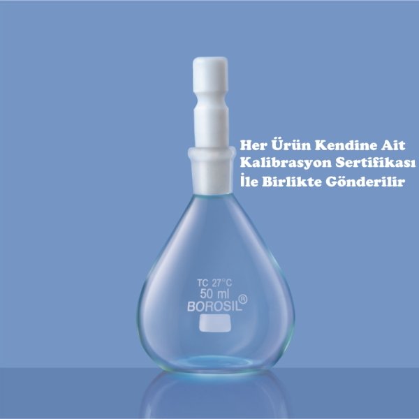 Borosil Cam Piknometre 10 ml - Kalibreli - Sertifikalı