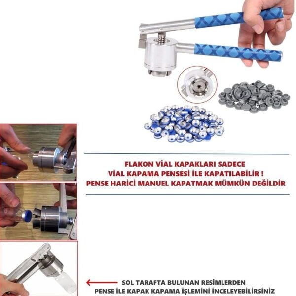 Borox Alüminyum Kapak - 20mm Flakon Vial Kapağı Siyah 1000li