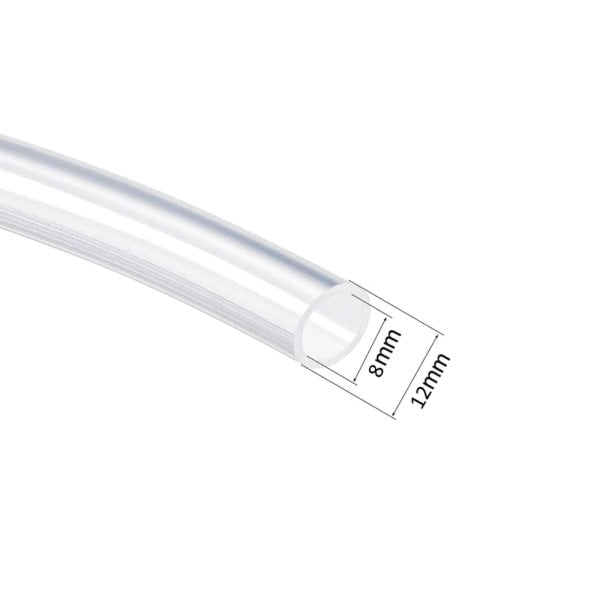 Borox Silikon Hortum 8x12mm - Şeffaf 10 metre - Silicon Hose Platin