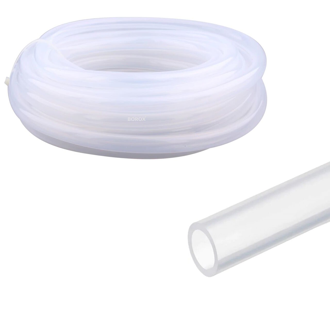 Borox Silikon Hortum 8x12mm - Şeffaf 10 metre - Silicon Hose Platin