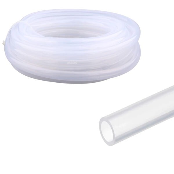 Borox Silikon Hortum 8x12mm - Şeffaf 10 metre - Silicone Hose Platin