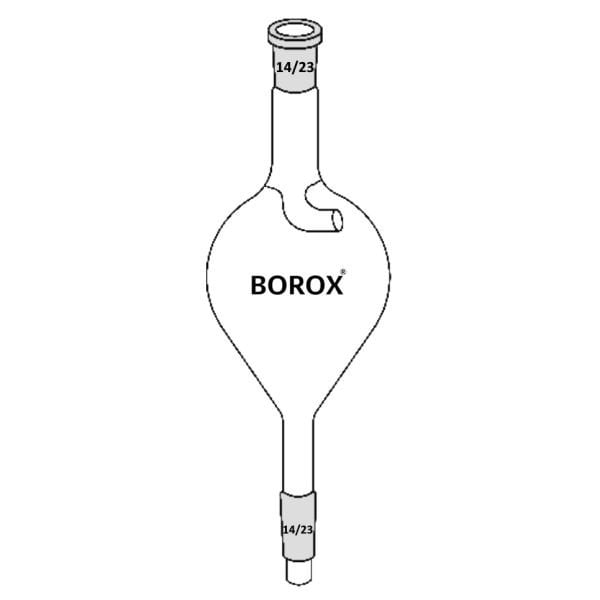 Borox Cam Adaptör - Sıçratma Adaptörü - Düz - 14/23 Şilifli