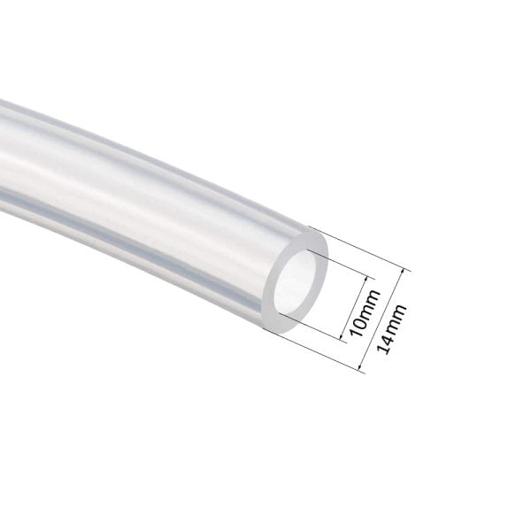 Borox Silikon Hortum 10x14mm - Şeffaf 10 metre - Silicon Hose Platin