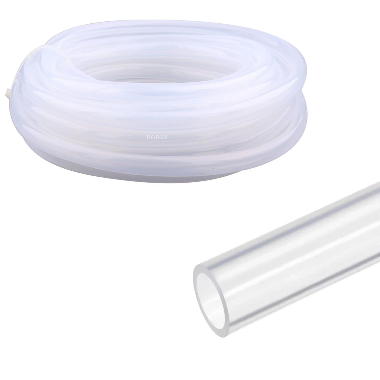 Borox Silikon Hortum 10x14mm - Şeffaf 10 metre - Silicone Hose Platin