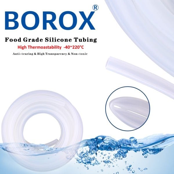 Borox Silikon Hortum 12x16mm - Şeffaf 10 metre - Silicone Hose Platin