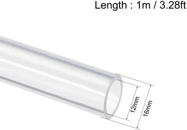 Borox Silikon Hortum 12x16mm - Şeffaf 10 metre - Silicon Hose Platin