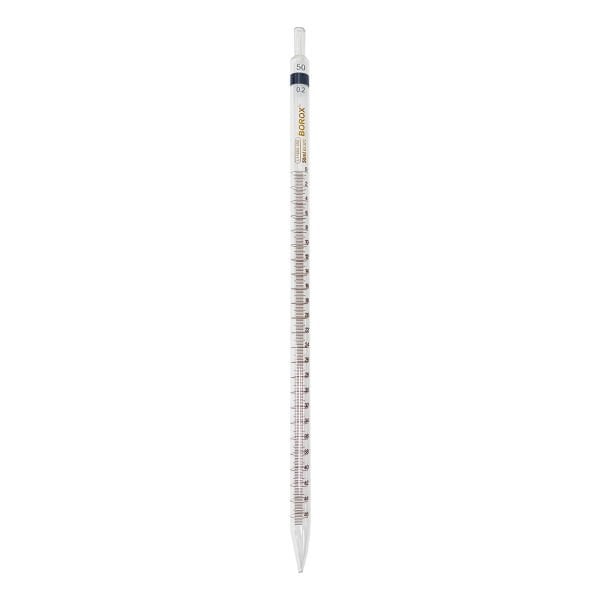 Borox Cam Dereceli Pipet 50 ml - Serolojik Pipet - 1 Adet