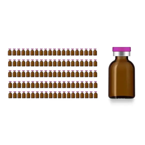 Borox Kapaklı Tıpalı Amber Cam Şişe 25ml - Flakon Şişe - 100 Adet Toptan