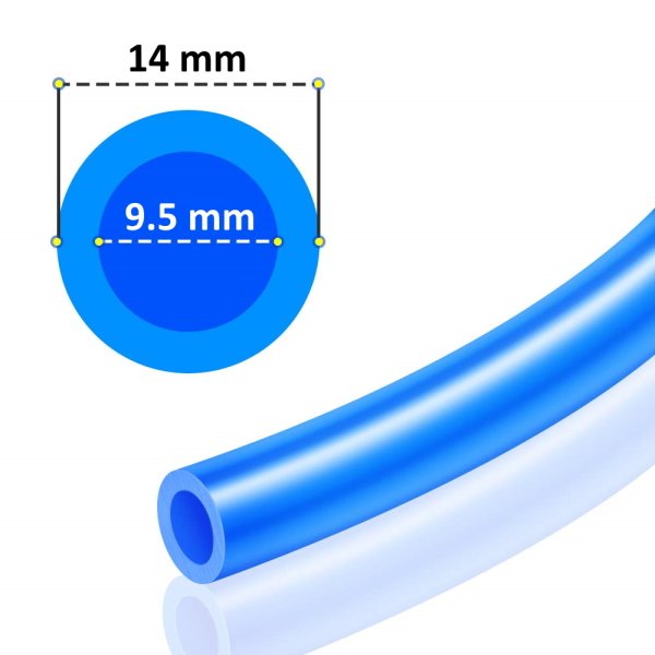 Borox Poliüretan Hortum 9.5x14mm - Pu Pnömatik Mavi - 50metre Toptan