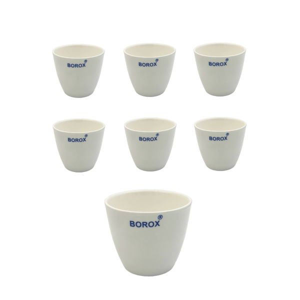 Borox Porselen Kroze - Orta Form - 45ml - Medium Form Crucible - 6 Adet Toptan
