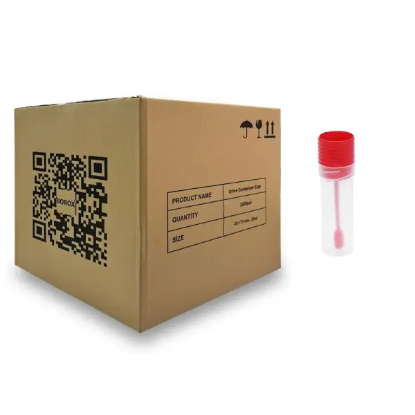 Borox Kaşıklı Gaita Kabı 25 ml - Non Steril - Numune Kabı - 1500 Adet
