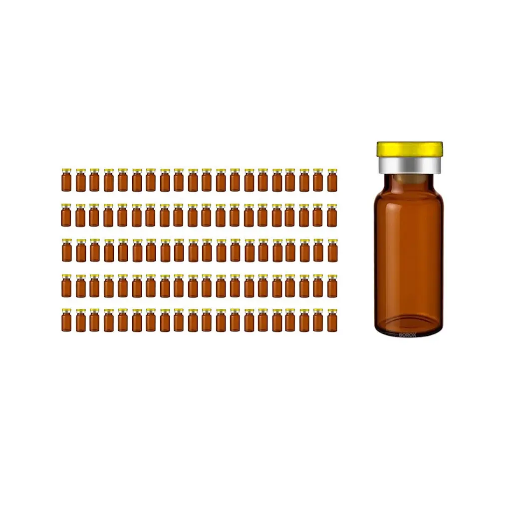 Borox Cam Vial 20 ml - Amber - Crimp ND20 - 100 adet/paket