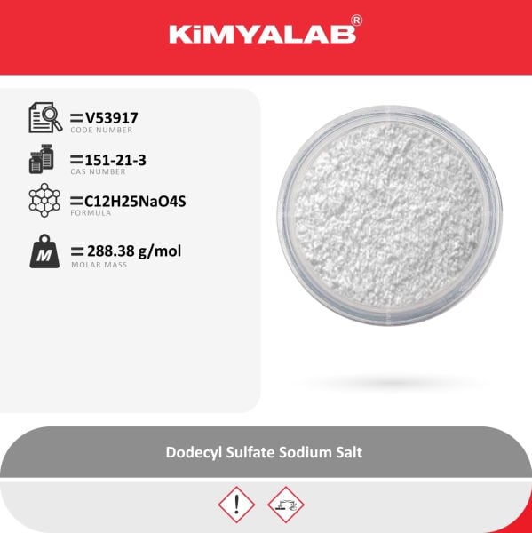 Kimyalab Sodyum Dodesil Sülfat 1Kg - SLS Toz - Dodecyl Sulfate Sodium Salt