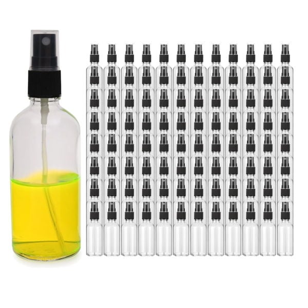 Borox Cam Sprey Şişesi 100 ml - Spreyli Kolonya Şişe 100 cc - 100 Adet Toptan