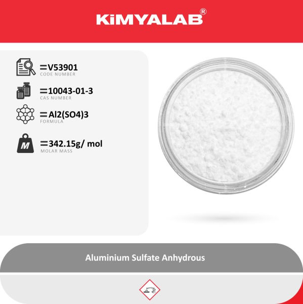 Kimyalab Alüminyum Sülfat - Aluminium Sulfate Anhydrous - 5 Kg-HDPE Varil