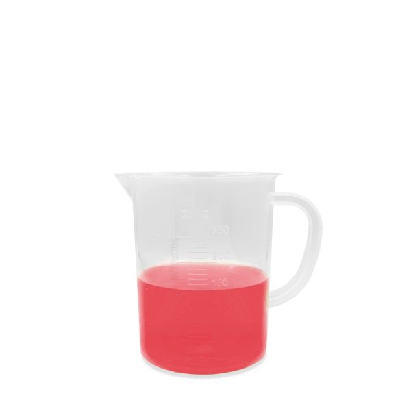 Borox Kulplu Plastik Beher - Kabartma Dereceli Beaker - Ölçü Kabı - 4 Farklı Hacim Toptan